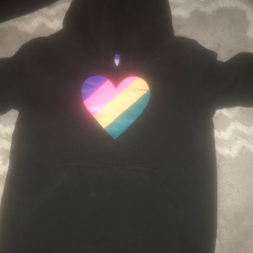Kids Rainbow Heart Hoodie
